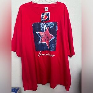 Vintage Women’s Patriotic America T-Shirt 26W/28W Plus with Tags